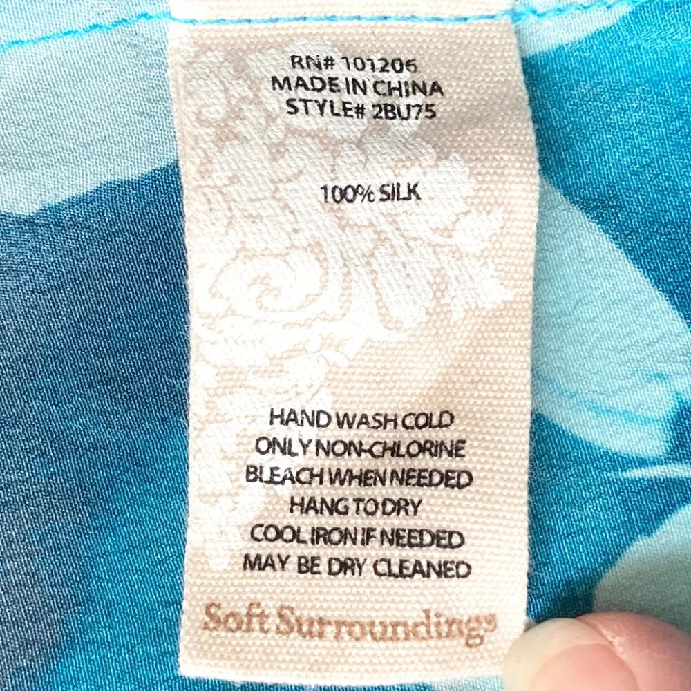 Soft Surroundings JOLENE Silk Floral Blouse - Picture 5 of 10